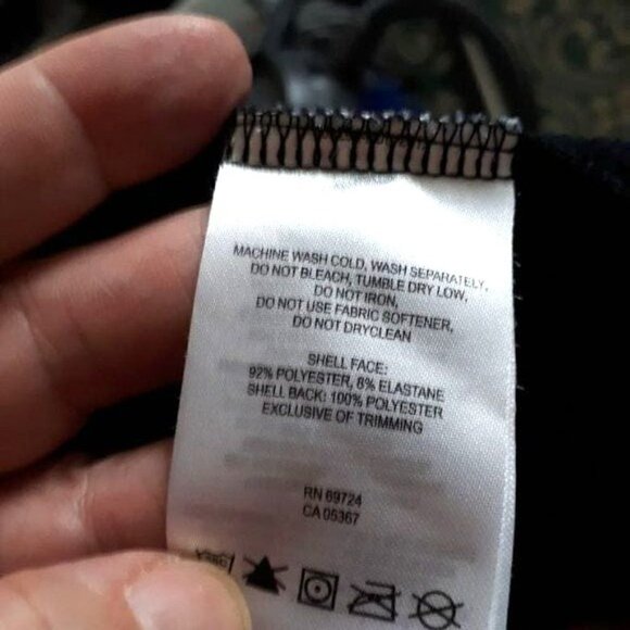 Oshkosh B'Gosh Navy Blue Hooded Fleece Lined Raincoat Little Girls Size 4T - Picture 11 of 11